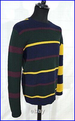 Polo Ralph Lauren 100% Wool chunky knit Collegiate jumper Uni Sweater Size M