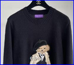 Polo Ralph Lauren Bear Cotton Sweater Black Size S M L