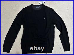 Polo Ralph Lauren Black Sweater Jumper Size Medium M New Rrp £139