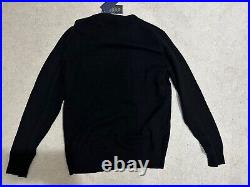 Polo Ralph Lauren Black Sweater Jumper Size Medium M New Rrp £139