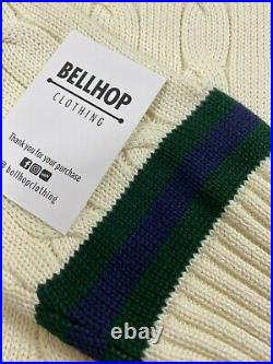 Polo Ralph Lauren Cable Knit Sweater Cricket Jumper Polo Rugby Medium M