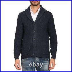 Polo Ralph Lauren Chunky Heavy Knit Navy Faded Washed Shawl Cardigan Sweater NWT