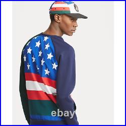Polo Ralph Lauren Cookie Ski Downhill Skier 92 American Flag Sweater Sweatshirt