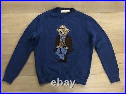 Polo Ralph Lauren Cowboy Bear Cotton Jumper Sweater, Medium