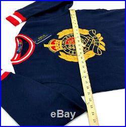 Polo Ralph Lauren Crest Sweatshirt Sweater Navy Gold Men's Medium