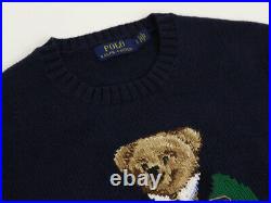 Polo Ralph Lauren Crew Neck Polo Bear Sweater Pullover Limited Navy