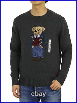 Polo Ralph Lauren Crew Neck Polo Bear Sweater Pullover Sweatshirt Grey
