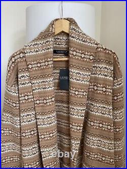 Polo Ralph Lauren Fair Isle Shawl Cardigan Sweater Aztec Nordic Medium M