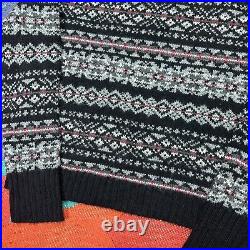Polo Ralph Lauren Knit Jumper Sweater, Fair Isle Rare, Lambswool, Mens Medium