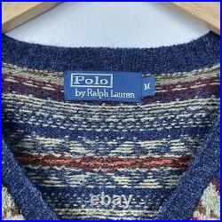 Polo Ralph Lauren Knit Jumper Sweater Vest, Fair Isle, Wool/Alpaca, Mens Medium