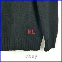 Polo Ralph Lauren Martini Bear Wool Cashmere Silk Hooded Sweater Men's Sz Medium