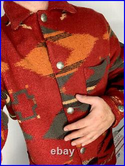 Polo Ralph Lauren Medium Chore Coat Aztec Sweater Jacket Southwestern RRL VtG