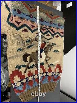 Polo Ralph Lauren Medium VTG Sweater Cowboy RRL Aztec Small Indian Country Kanye