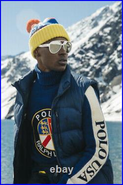 Polo Ralph Lauren Men 100% Wool Cookie Crest Ski 92 Turtle Neck Sweater M L 2XL
