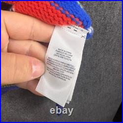 Polo Ralph Lauren Men Medium 100% Gauge Wool Vibrant Rainbow Striped Sweater NEW