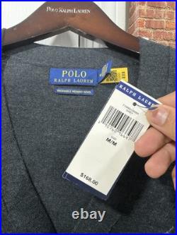 Polo Ralph Lauren Men's Merino Wool Cardigan Sweater Size M Charcoal Gray NWT