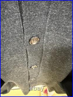 Polo Ralph Lauren Men's Merino Wool Cardigan Sweater Size M Charcoal Gray NWT