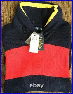 Polo Ralph Lauren Men's Striped Cotton Shawl Sweater Size M