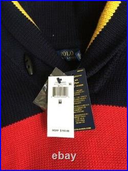 Polo Ralph Lauren Men's Striped Cotton Shawl Sweater Size M