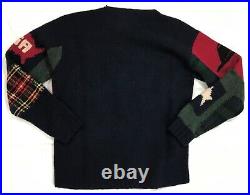 Polo Ralph Lauren Mens M 9/11 Tribute Sweater Wool FDNY Memorial Hand Knit Rare