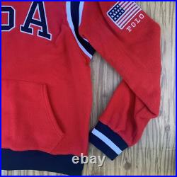 Polo Ralph Lauren Mens Sweater Red Size Medium Fleece Jumper USA