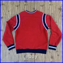 Polo Ralph Lauren Mens Sweater Red Size Medium Fleece Jumper USA