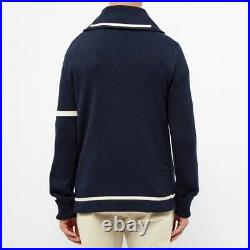 Polo Ralph Lauren Mens Tiger Cardigan Varsity Letterman Sweater Navy Size XXL