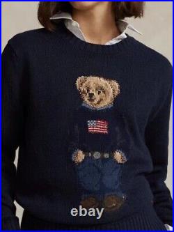 Polo Ralph Lauren Polo Bear Women's Blue Sweater Size S M L