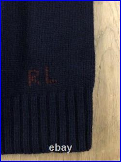 Polo Ralph Lauren Preppy Bear Navy Wool Sweater, Medium