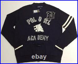Polo Ralph Lauren Royal Preppy Snarling Lion Toggle Knit Sweater Cardigan Rugby