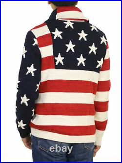 Polo Ralph Lauren Shawl Cardigan Sweaters Stars & Stripes USA Flag