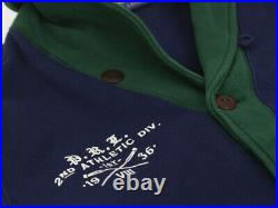Polo Ralph Lauren Shawl Sweatshirt Cardigan Sweater w / Emblem Navy/Green/White