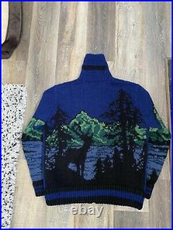 Polo Ralph Lauren Sportsmen Respect Wildlife Italian Cowichan Sweater MEDIUM