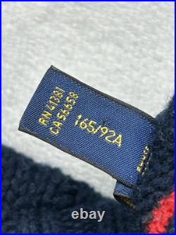 Polo Ralph Lauren Sweater Jumper CP-93 Sailing Cable Knit Striped Yacht RARE M