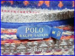 Polo Ralph Lauren Sweater Jumper Fair Isle Wool Nordic RARE M