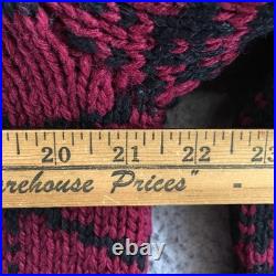 Polo Ralph Lauren Sweater Mens M Black Red Knit Long Sleeve Crew Neck Pullover