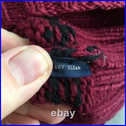 Polo Ralph Lauren Sweater Mens M Black Red Knit Long Sleeve Crew Neck Pullover