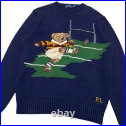 Polo Ralph Lauren Sweater Rugby Kick Bear New and Unused Tagged Size M 202305M