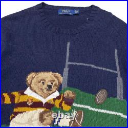 Polo Ralph Lauren Sweater Rugby Kick Bear New and Unused Tagged Size M 202305M