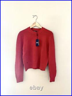 Polo Ralph Lauren Sweater Womens Cotton RED Crew Neck Cotton Casual NWT Medium