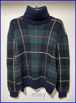 Polo Ralph Lauren Tartan-check Wool Jumper Plaid Sweater Men's Medium $998 NWT