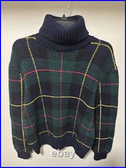 Polo Ralph Lauren Tartan-check Wool Jumper Plaid Sweater Men's Medium $998 NWT