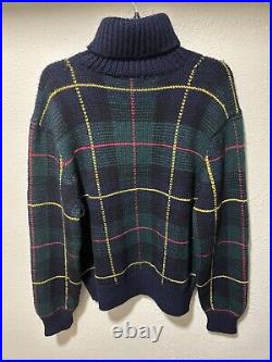 Polo Ralph Lauren Tartan-check Wool Jumper Plaid Sweater Men's Medium $998 NWT