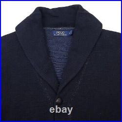 Polo Ralph Lauren Tiger Cardigan MEDIUM Men Navy Blue Sweater Jumper P Shawl