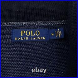 Polo Ralph Lauren Tiger Cardigan MEDIUM Men Navy Blue Sweater Jumper P Shawl