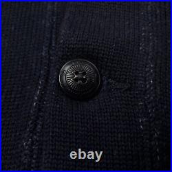 Polo Ralph Lauren Tiger Cardigan MEDIUM Men P Patch Navy Sweater Jumper Shawl