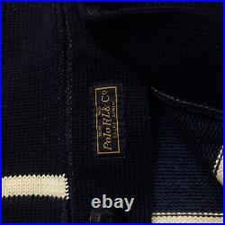 Polo Ralph Lauren Tiger Cardigan MEDIUM Men P Patch Navy Sweater Jumper Shawl