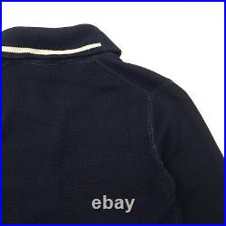 Polo Ralph Lauren Tiger Cardigan MEDIUM Men P Patch Navy Sweater Jumper Shawl