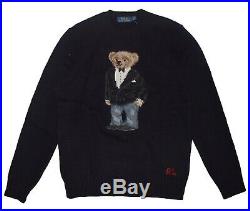 Polo Ralph Lauren Tuxedo Bear Limited Edition Embroidered Wool Sweater size M