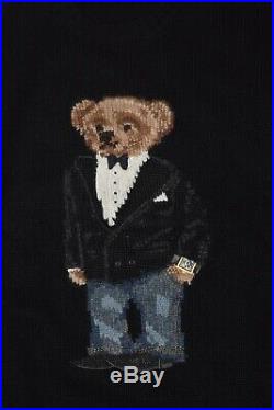 Polo Ralph Lauren Tuxedo Bear Limited Edition Embroidered Wool Sweater size M